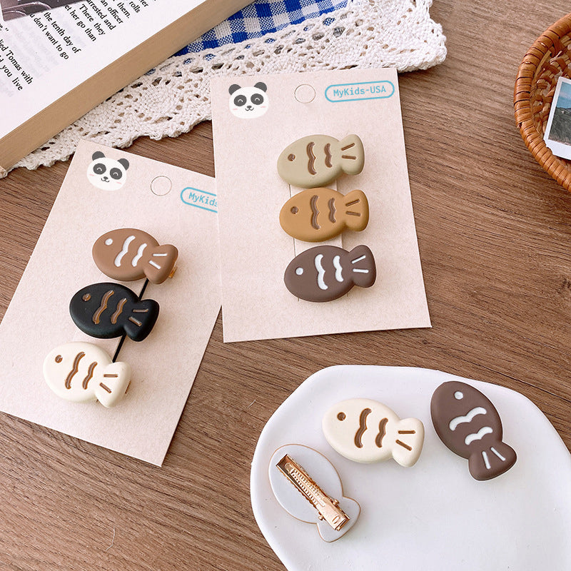 Cute Cartoon Tri-Colored Taiyaki Hair Clip: Adorable Hair Accessory For Children And Teens, MyKids-USA®, Hair Pins, Claws & Clips, MyKids-USA - - - - - - -