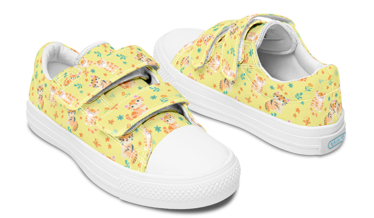 Kids Shoes Low Tops Floral Cats, MyKids-USA®, Kids Low Tops, MyKids-USA - - - - - - -