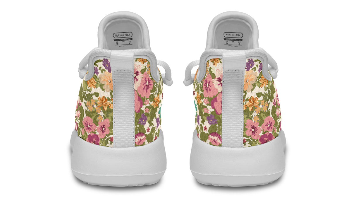 Kids Shoes Sneakers Mixed Flowers Pattern, MyKids-USA®, Kids Sneakers, MyKids-USA - - - - - - -