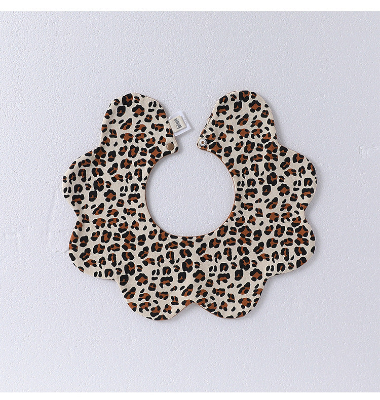 Adorable Simple Pattern Cotton Snap-on Flowers Shaped Bib, MyKids-USA®, Bibs, MyKids-USA - Size/Age - S (0-1Y) - Color - Coffee - - - TR2502282353-N