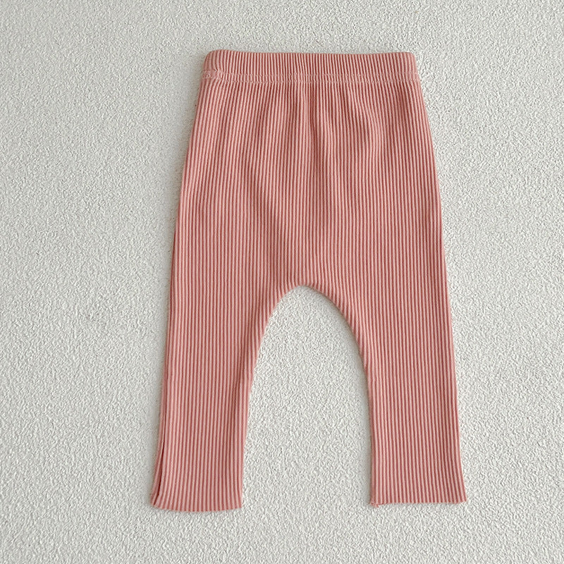 Solid Color Soft Cotton Comfy Leggings, MyKids-USA®, Baby & Toddler Bottoms, MyKids-USA - Size/Age - 66 (3-6M) - Color - Pink - - - JM2206042101-1-F
