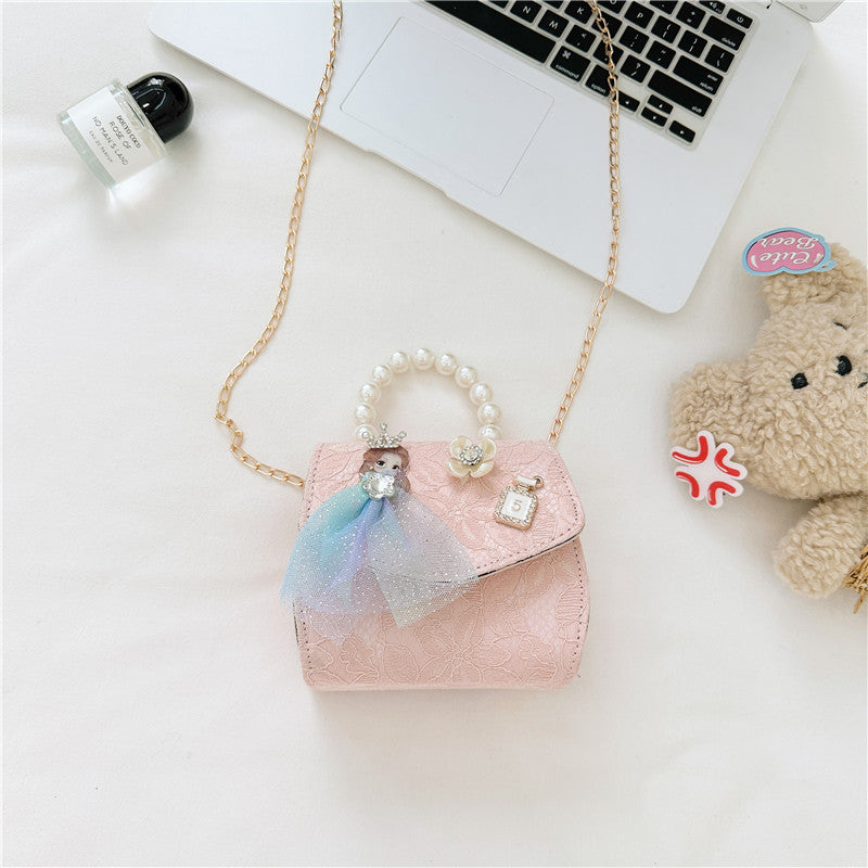 Stylish Floral Carry-On Girls’ Portable Beaded Princess Crossbody Handbag, MyKids-USA®, Handbags, MyKids-USA - Size/Age - Average Size (3-8Y) - Color - Light Pink - - - TR2403232325-H