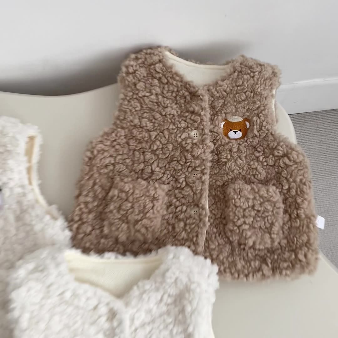 Arrival Winter and Autumn Baby Kids Unisex Cartoon Pattern Sleeveless Fluffy Vest, MyKids-USA®, Baby & Toddler Coats & Jackets, MyKids-USA - - - - - - -