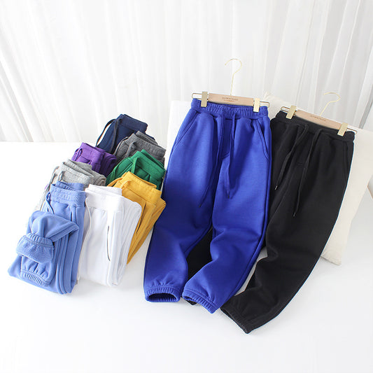 Autumn Thickened Solid Color Pants Trousers