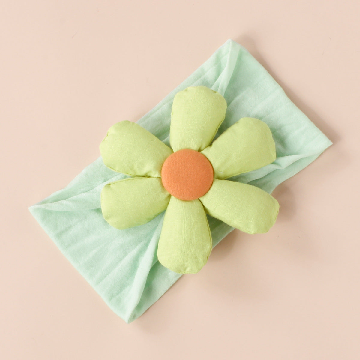 Baby 3D Cotton Filled Flower Patched Design Headbands, MyKids-USA®, Headbands, MyKids-USA - Size/Age - Average Size (0-12Y) - Color - Green - - - JM2305022334-A.