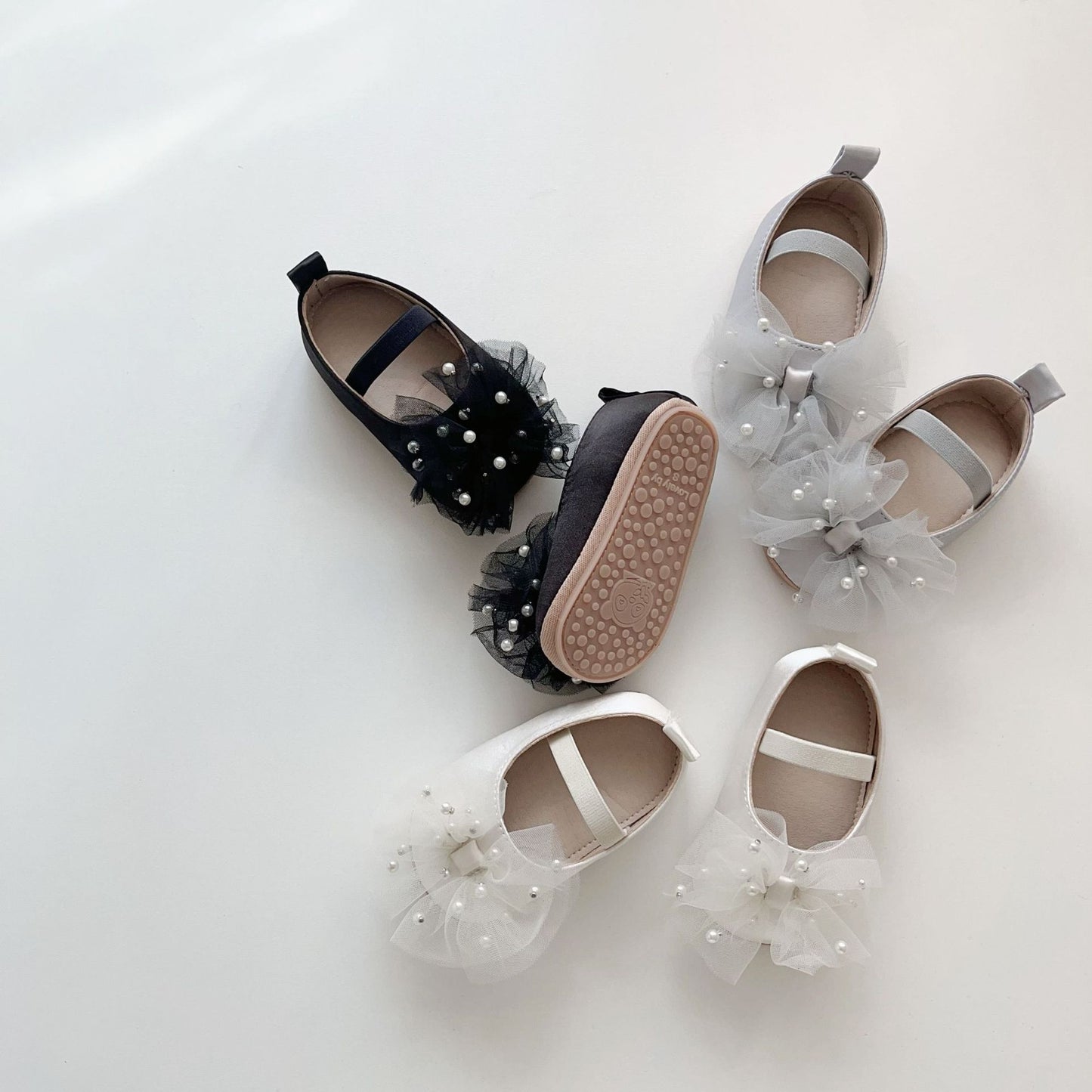 Spring and Summer Baby Girl Fashion Beaded Tulle Patchwork Toddler Soft-Sole Anti-slip Walking Shoes, MyKids-USA®, Baby & Toddler Shoes, MyKids-USA - - - - - - -