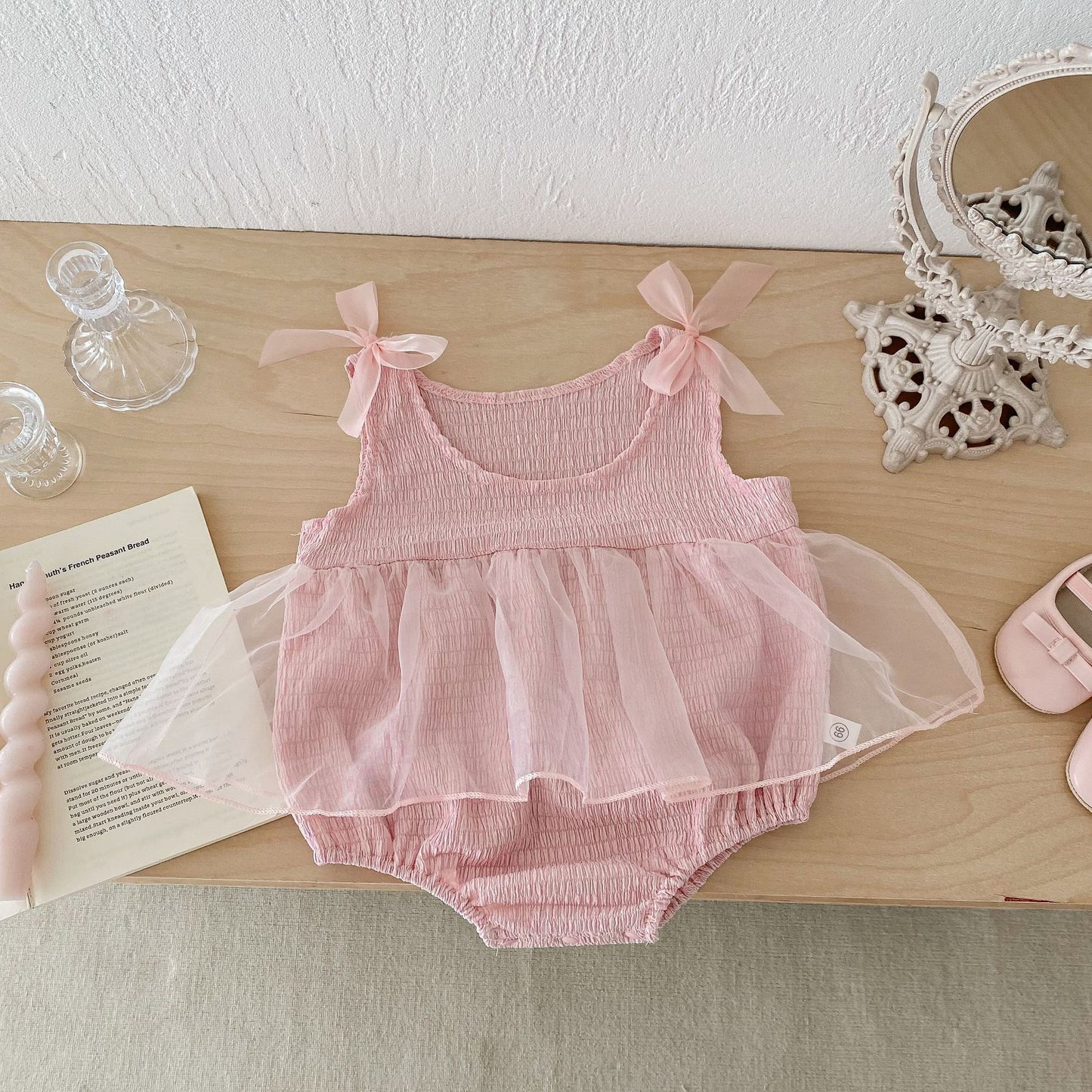 Summer Arrival Baby Girls Sleeveless Tulle Patchwork Pink Bodysuit, MyKids-USA®, Baby & Children's One-Pieces, MyKids-USA - - - - - - - .