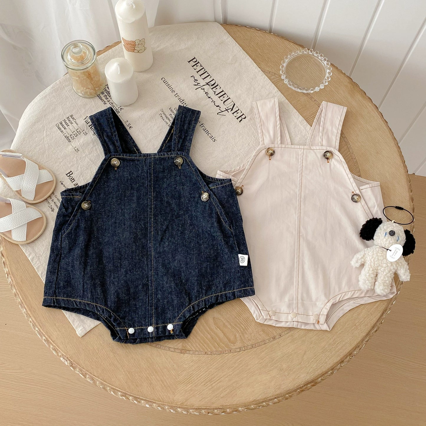 Summer Arrival Baby Unisex Solid Color Sleeveless Onesies Overalls, MyKids-USA®, Baby One-Pieces, MyKids-USA - - - - - - -