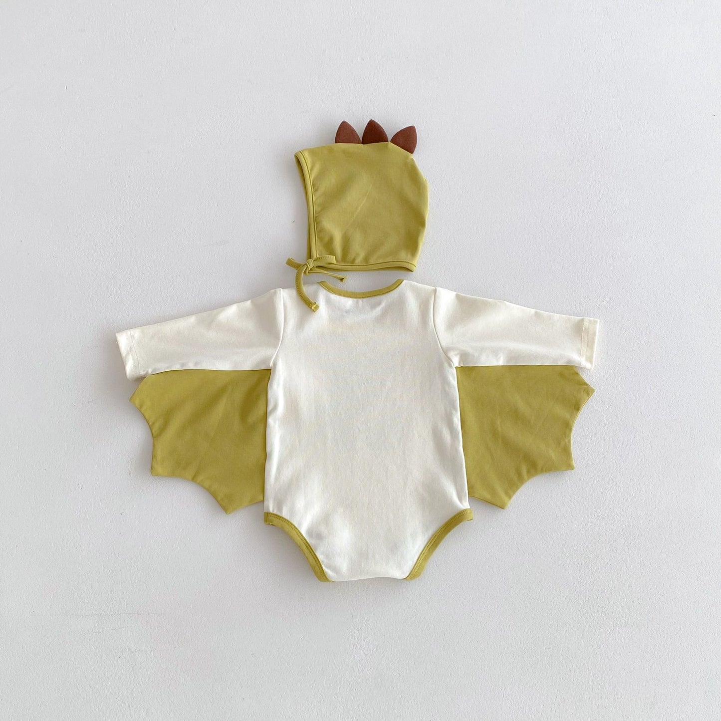 Autumn and Spring Arrival Baby Unisex Long Sleeves Cartoon Bodysuit with Hat