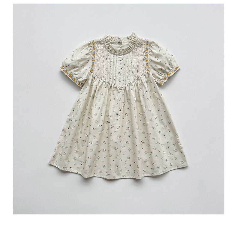 Summer Arrival Baby Kids Girls Cute Short Sleeves Flowers Pattern Printed Dress, MyKids-USA®, Baby & Toddler Dresses, MyKids-USA - - - - - - -