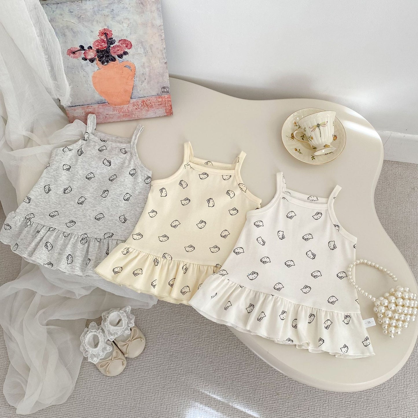 Summer Arrival Baby Girls Sleeveless Cartoon Pattern Vest, MyKids-USA®, Baby & Toddler Dresses, MyKids-USA - - - - - - -