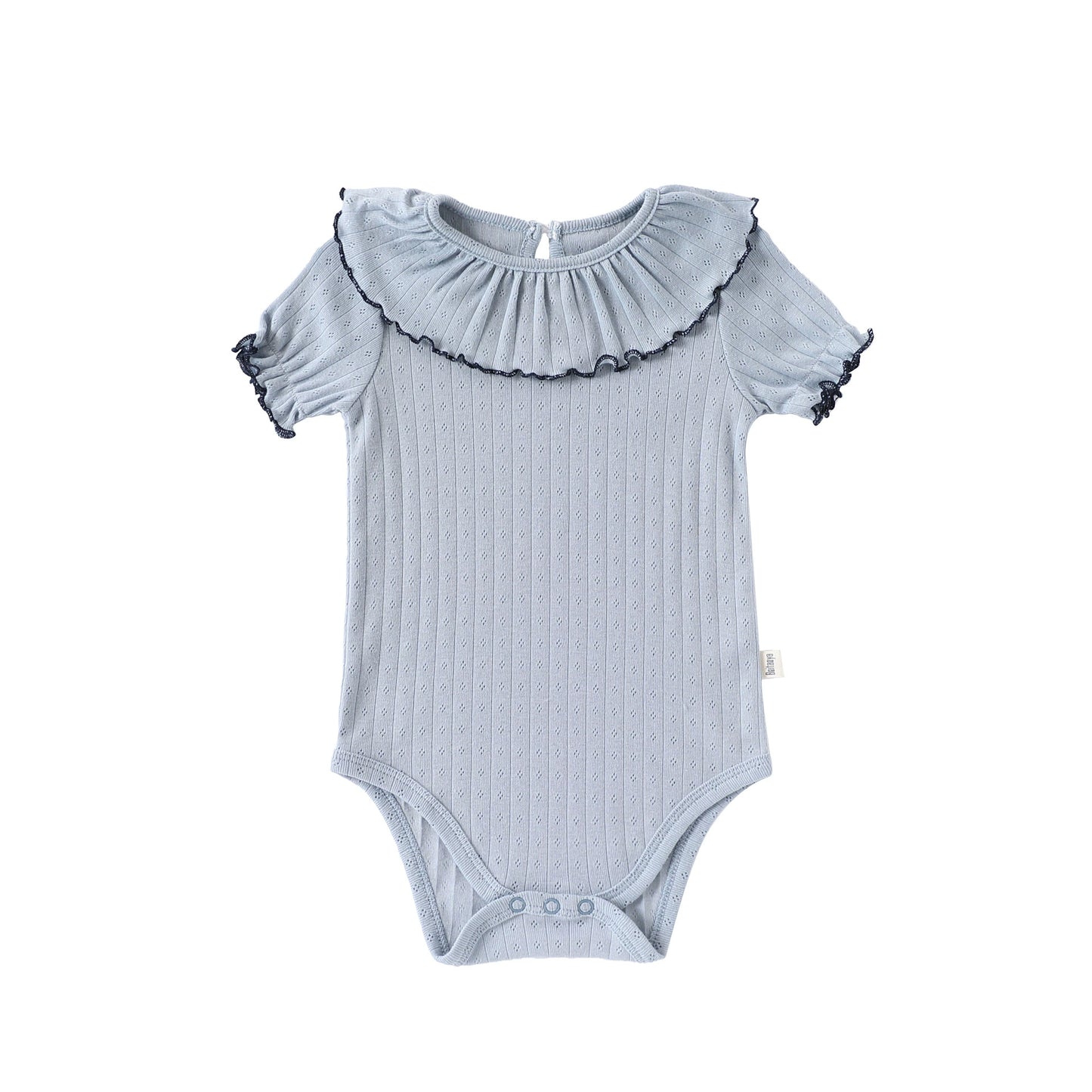 Summer Arrival Baby Unisex Ruffle Design Short Sleeves Thin Onesies, MyKids-USA®, Baby One-Pieces, MyKids-USA - Size/Age - 66 (3-6M) - Color - Blue - - - TR2503062301-B