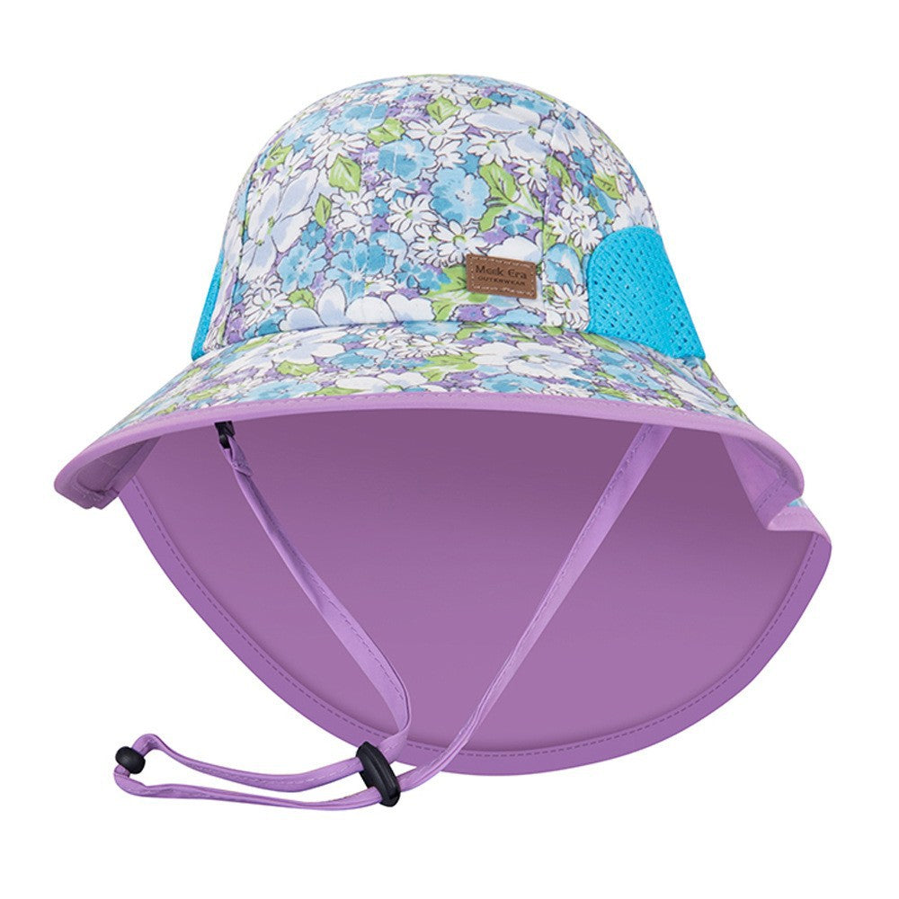 Summer Outdoor UPF50+ UV Protection Sun Brimmed Hat, MyKids-USA®, Hat, MyKids-USA - Size/Age - S (0-2Y) - Color - Purple - - - TR2406202354-A.