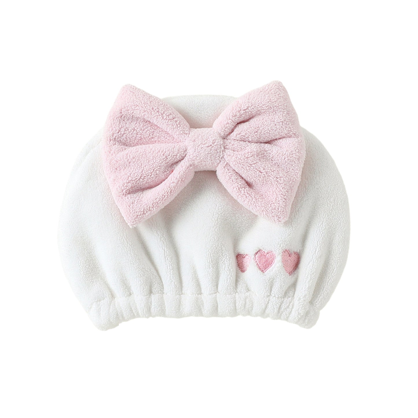 Cute Bow Fast-Absorb Drying Cap for Girls, MyKids-USA®, Hair Pins, Claws & Clips, MyKids-USA - Size/Age - S (1-3Y) - Color - White - - - TR2506012314-G.