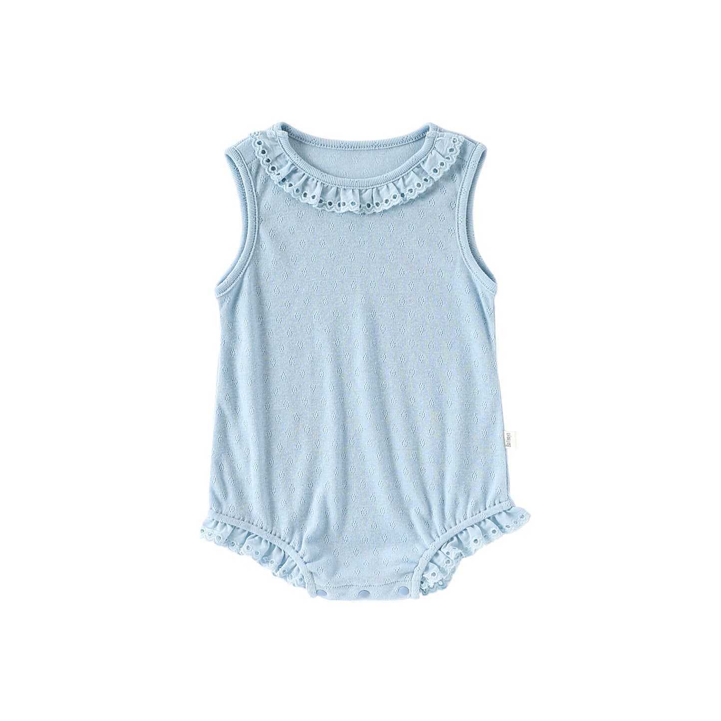 Summer Arrival Baby Girls Hollow-out Pattern Onesies Bodysuits with Collar, MyKids-USA®, Baby One-Pieces, MyKids-USA - Size/Age - 66 (3-6M) - Color - Blue - - - TR2505212342-B