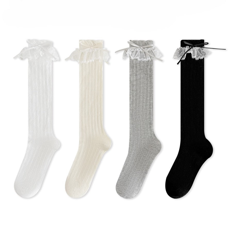 Summer and Spring Baby Kids Girls Breathable Lace Decorated Stockings