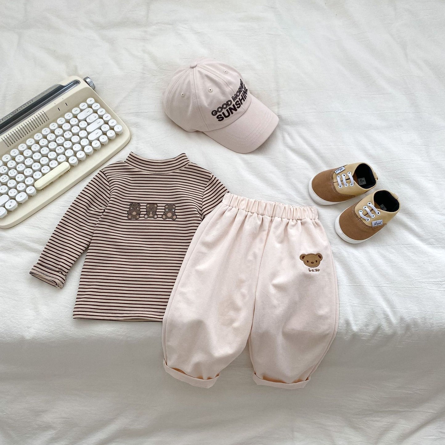 Arrival Autumn Baby Boys Long Sleeves Striped Teddy Top Shirt and Versatile Pants – Matching Set, MyKids-USA®, Baby & Toddler Outfits, MyKids-USA - Size/Age - 66 (3-6M) - Color - Coffee - - - TR2409011038-B