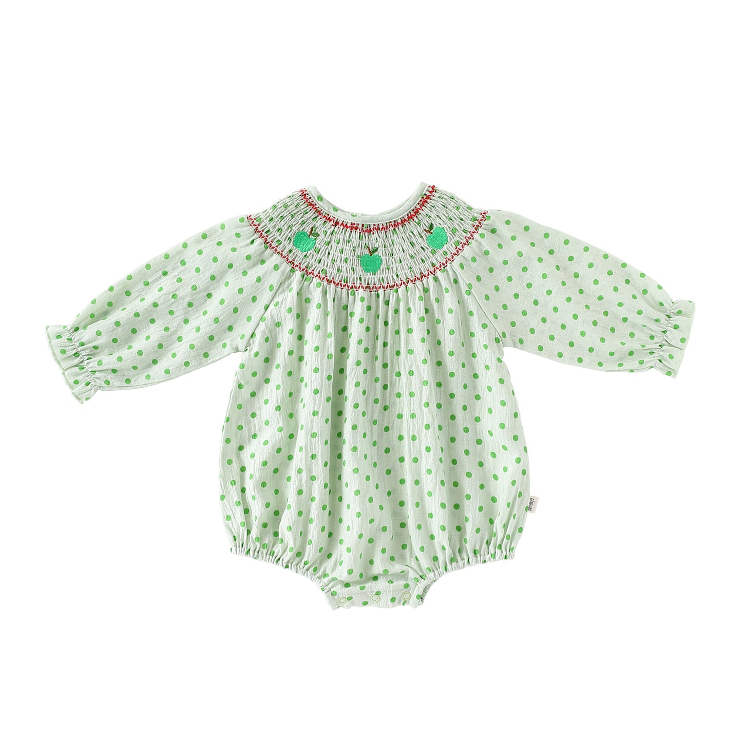 Spring Arrival Baby Girls Long Sleeves or Fly Sleeves Dots Pattern Bodysuit, MyKids-USA®, Bodysuits, MyKids-USA - Size/Agw - 66 (3-6M) - Color - Light Green - - - TR2603052357-B.