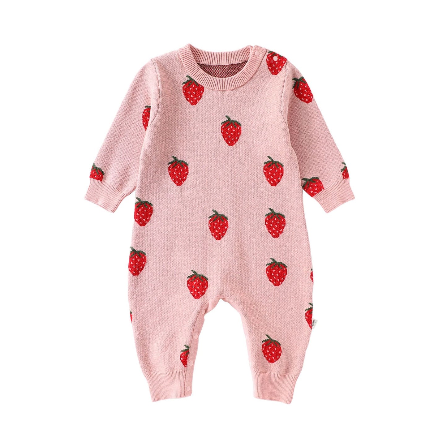 Autumn Arrival Baby Girls Long Sleeves Fruits and Hearts Pattern Thick Rompers, MyKids-USA®, Baby One-Pieces, MyKids-USA - Size/Age - 66 (3-6M) - Color - Pink - - - TR2509272347-B