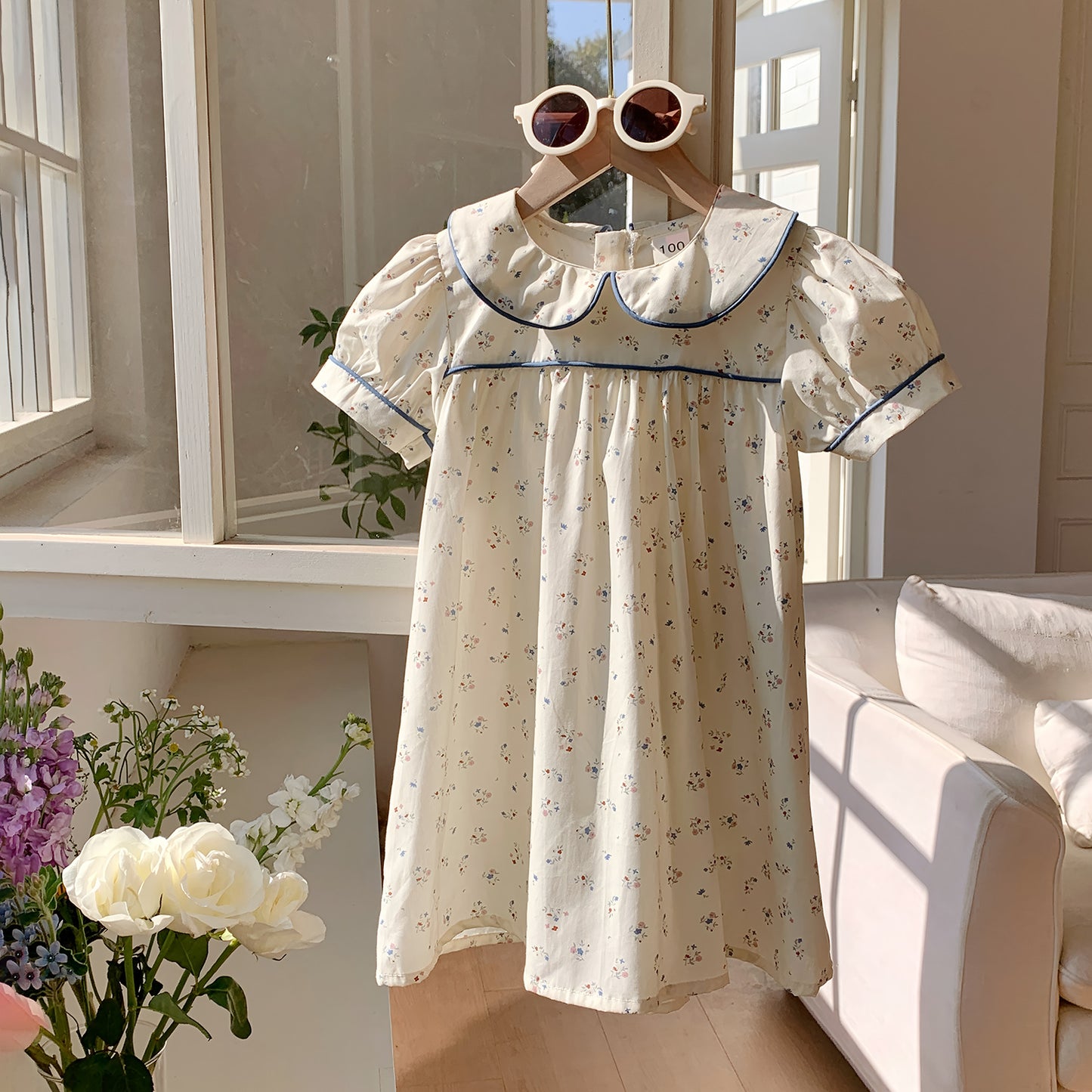 Summer Arrival Baby Kids Girls Cute Short Sleeves Flowers Pattern Printed Dress, MyKids-USA®, Baby & Toddler Dresses, MyKids-USA - - - - - - -
