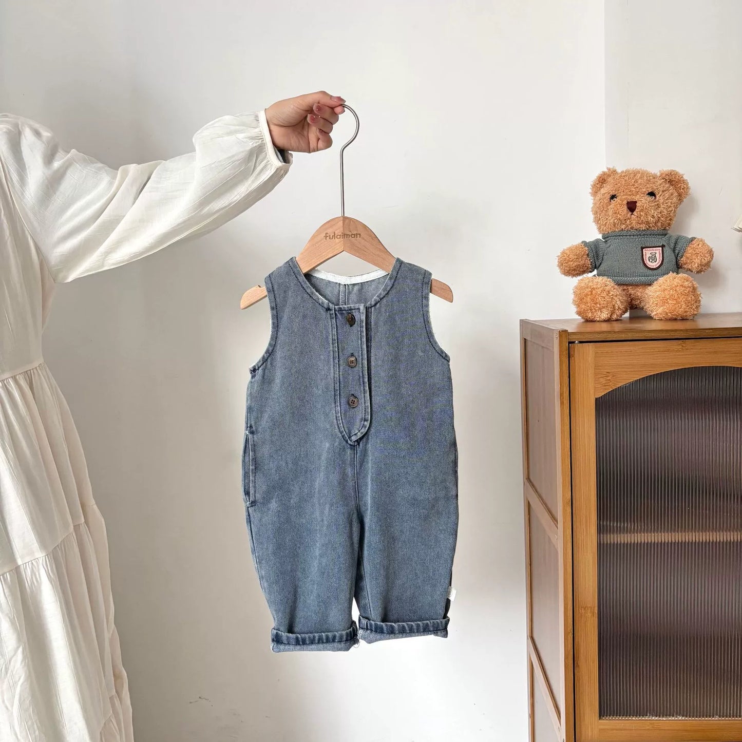 Autumn Hot Selling Baby Kids Unisex Sleeveless Denim Strap Overalls and Striped Pullover Clothing Set, MyKids-USA®, Baby & Toddler Outfits, MyKids-USA - - - - - - -