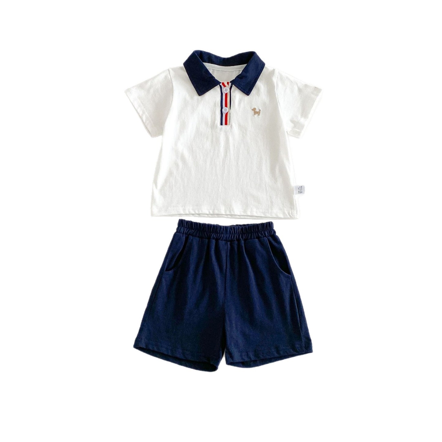 Summer Baby Kids Boys Short Sleeves Polo Shirt and Plain Shorts Clothing Set, MyKids-USA®, Baby & Toddler Outfits, MyKids-USA - - - - - - - .