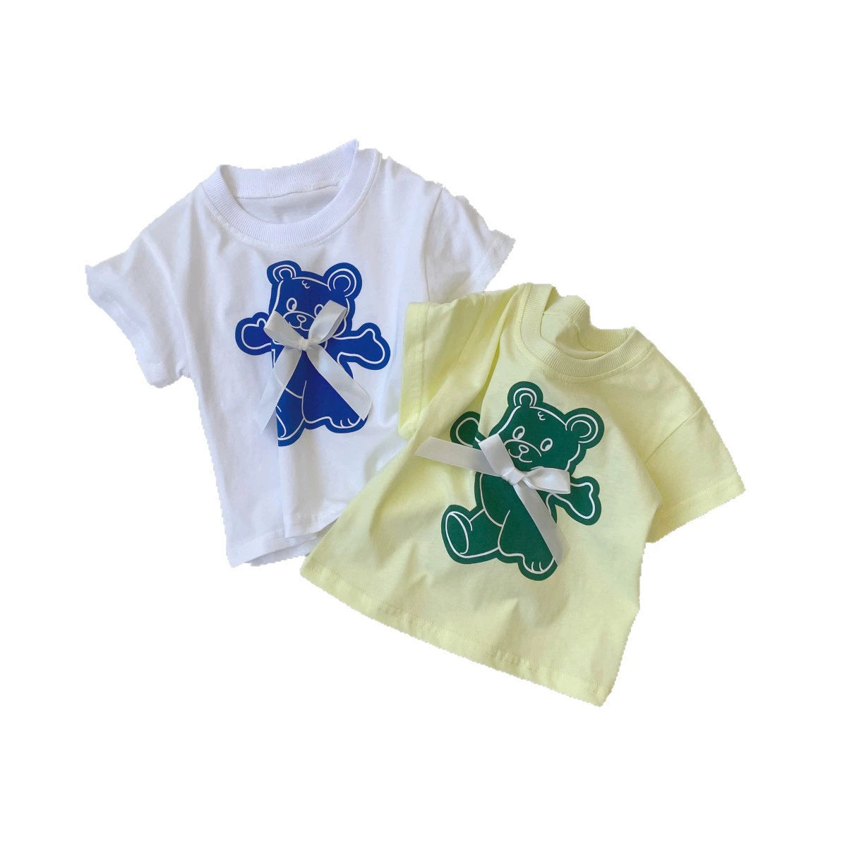 Summer Arrival Baby Kids Girls Teddy Bear Pattern T-shirt, MyKids-USA®, T-Shirts, MyKids-USA - - - - - - -