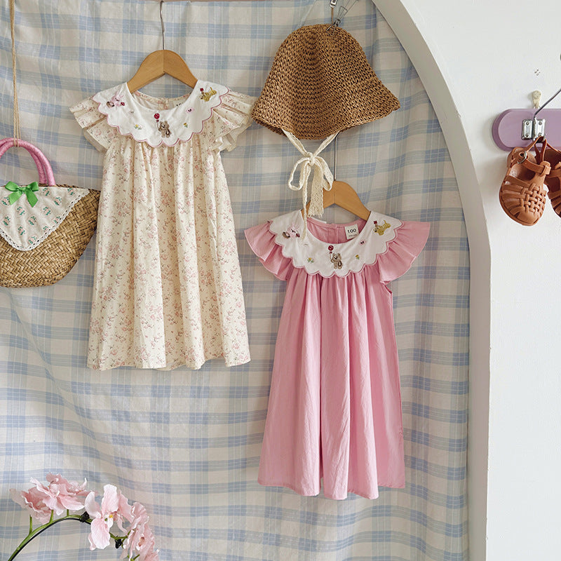 Summer Arrival Baby Girls Fly Sleeves Animals Cartoon Pattern Collar Dress, MyKids-USA®, Baby & Children's Dresses, MyKids-USA - - - - - - - .