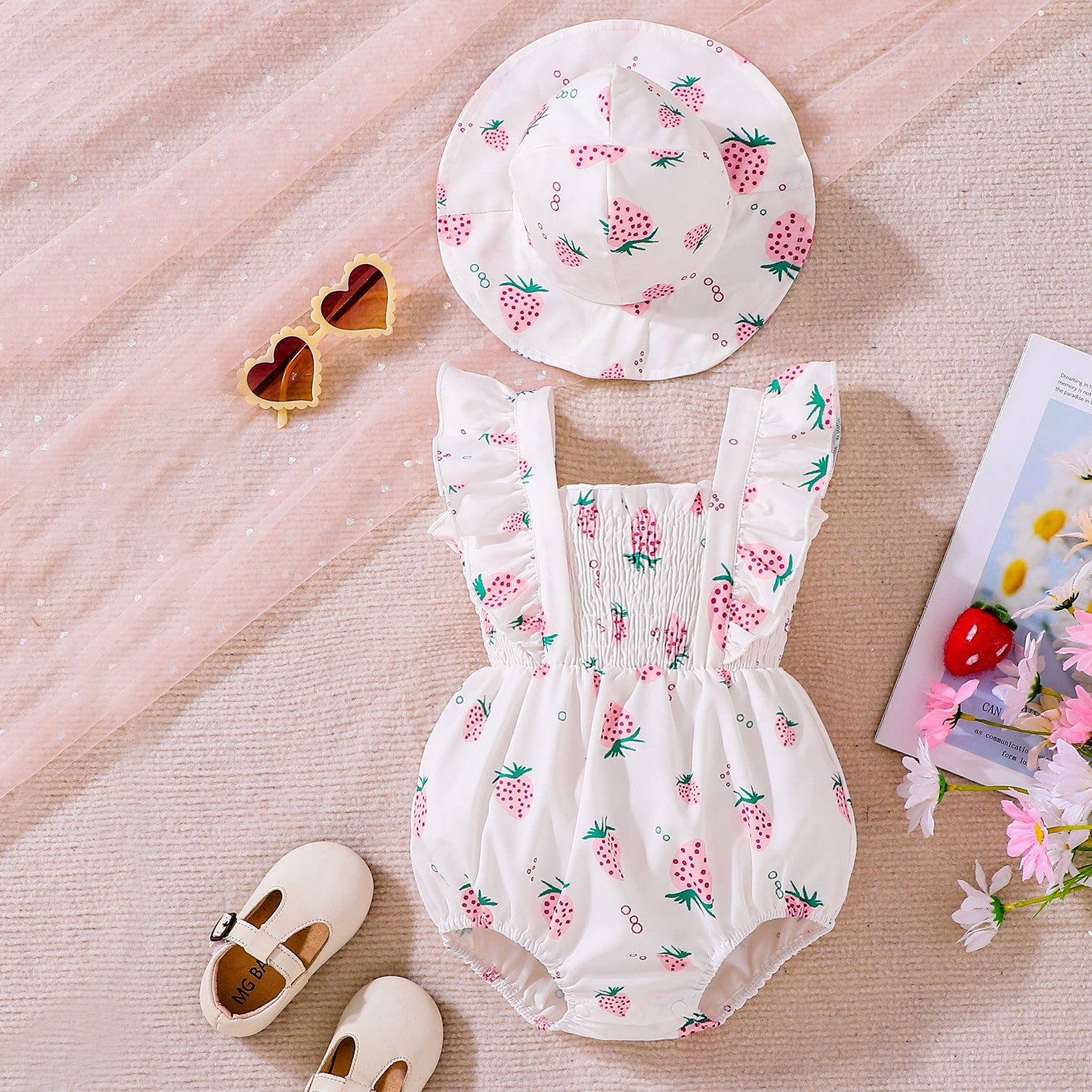 summer infant usa Design Summer Baby Kids Girls Sleeveless Fruits Pattern Bodysuit with