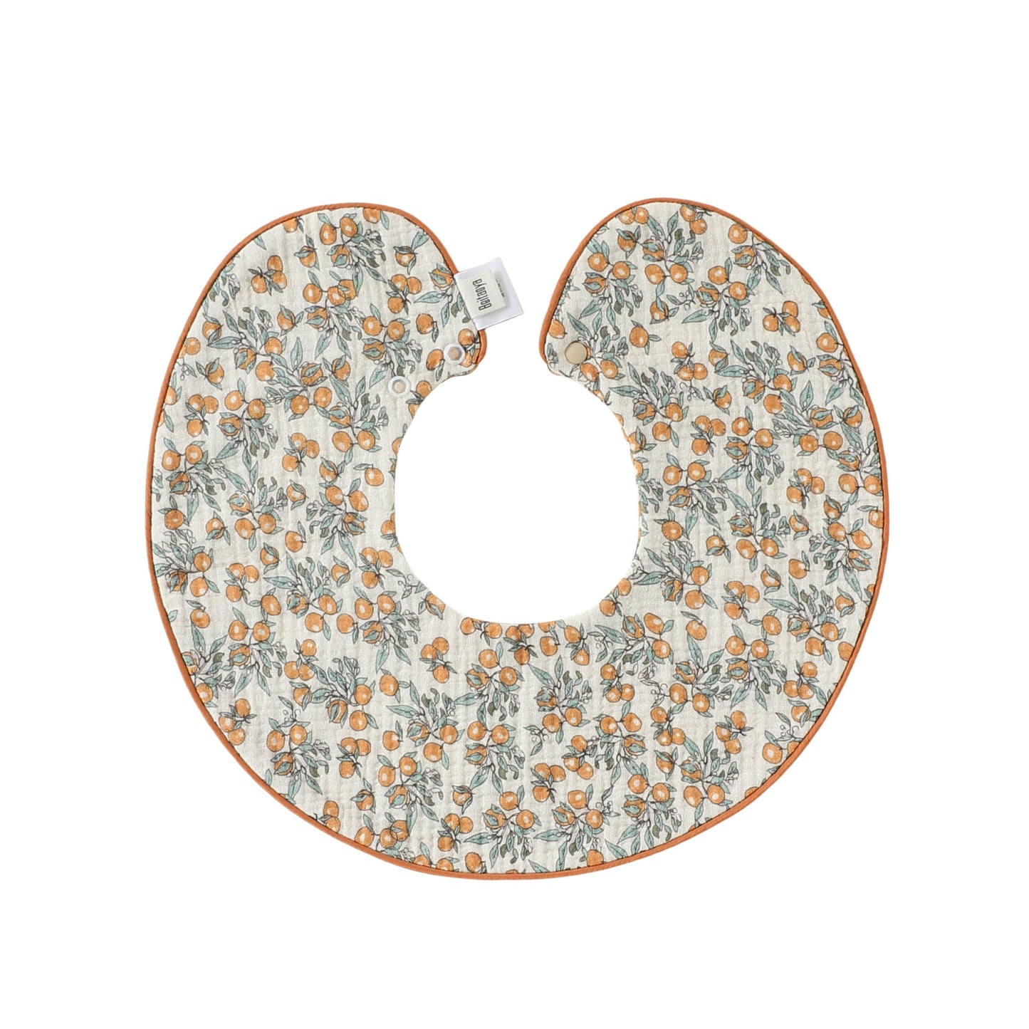 Adorable Fruits Cartoon Pattern Snap-on Round Shaped Bib, MyKids-USA®, Bibs, MyKids-USA - Size/Age - S (0-1Y) - Color - Yellow - - - TR2605202207-G.