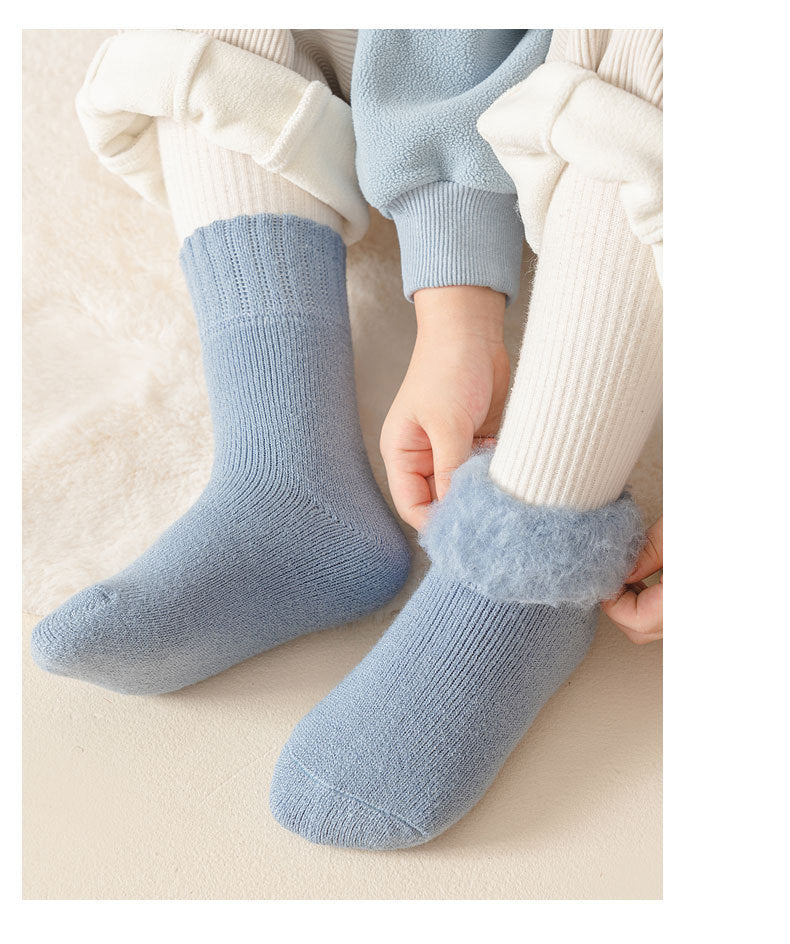 Winter/Autumn Candy-Colored Mid-Calf Socks in Combed Cotton for Warmth and Comfort, MyKids-USA®, Baby & Toddler Socks & Tights, MyKids-USA - - - - - - -