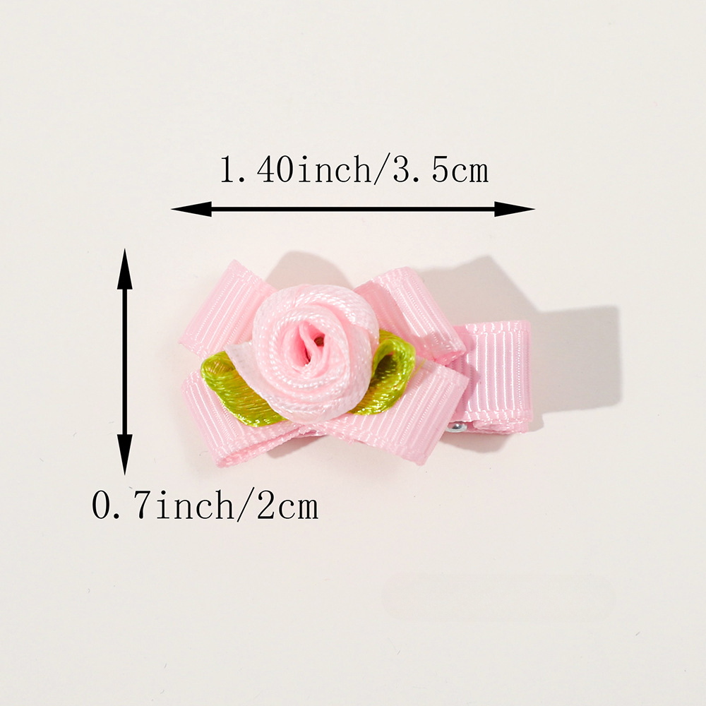 Girls’ Baby Woven Ribbon Bow Mesh Flower Hair Clip for Gentle Hair Clipping, MyKids-USA®, Hair Pins, Claws & Clips, MyKids-USA - - - - - - - .