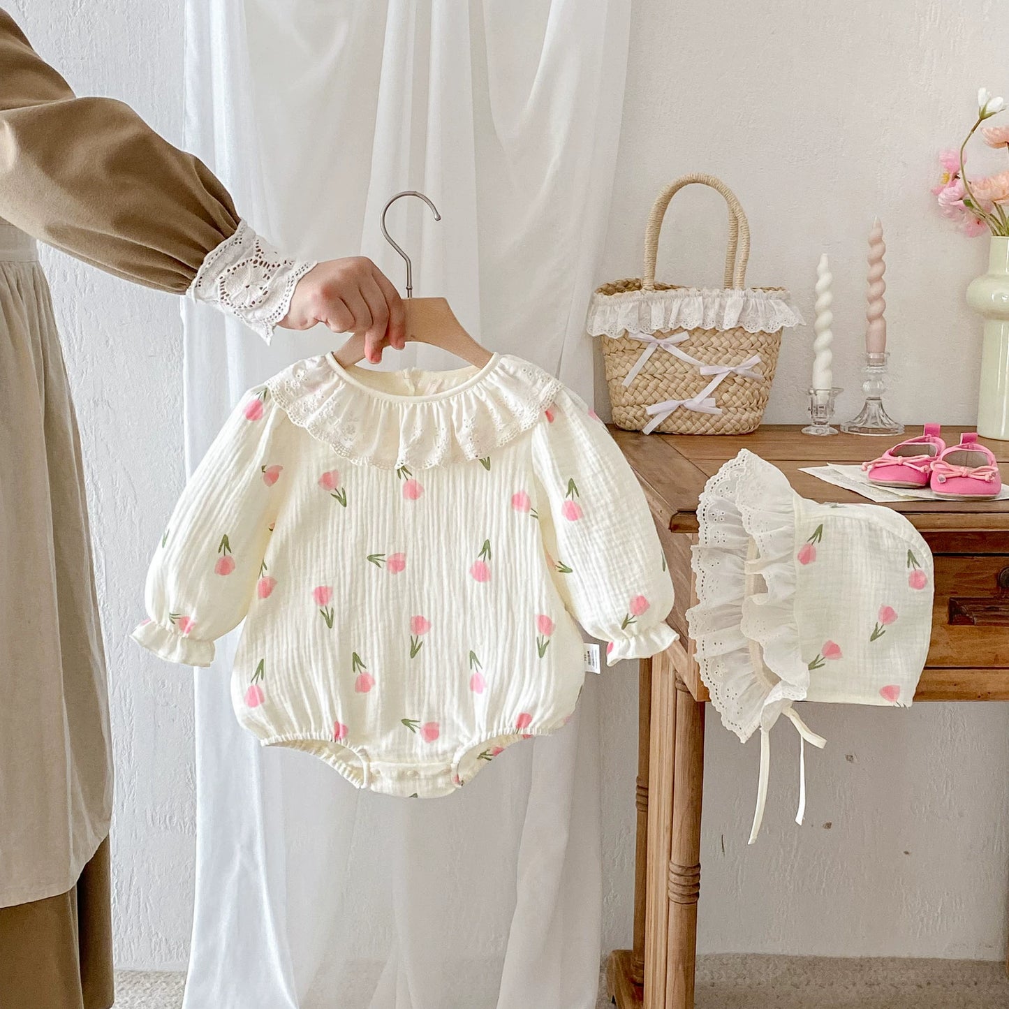 Autumn Hot Selling Baby Girls Long Sleeves Flowers Pattern Onesies Bodysuits, MyKids-USA®, Baby One-Pieces, MyKids-USA - - - - - - -