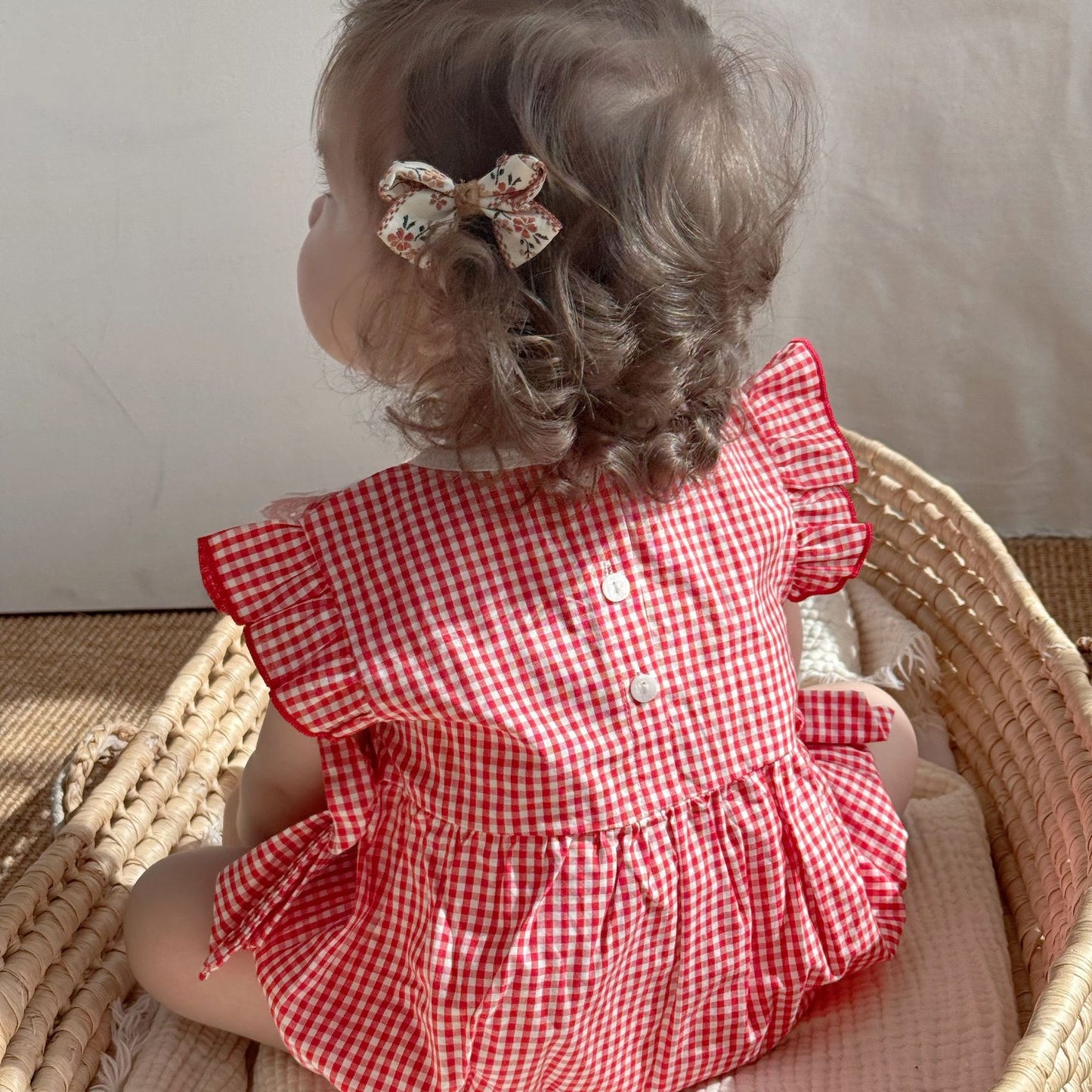 Summer Arrival Baby Cute Plaid Sleeveless Strawberry Embroidered bodysuit, MyKids-USA®, Baby One-Pieces, MyKids-USA - - - - - - - .