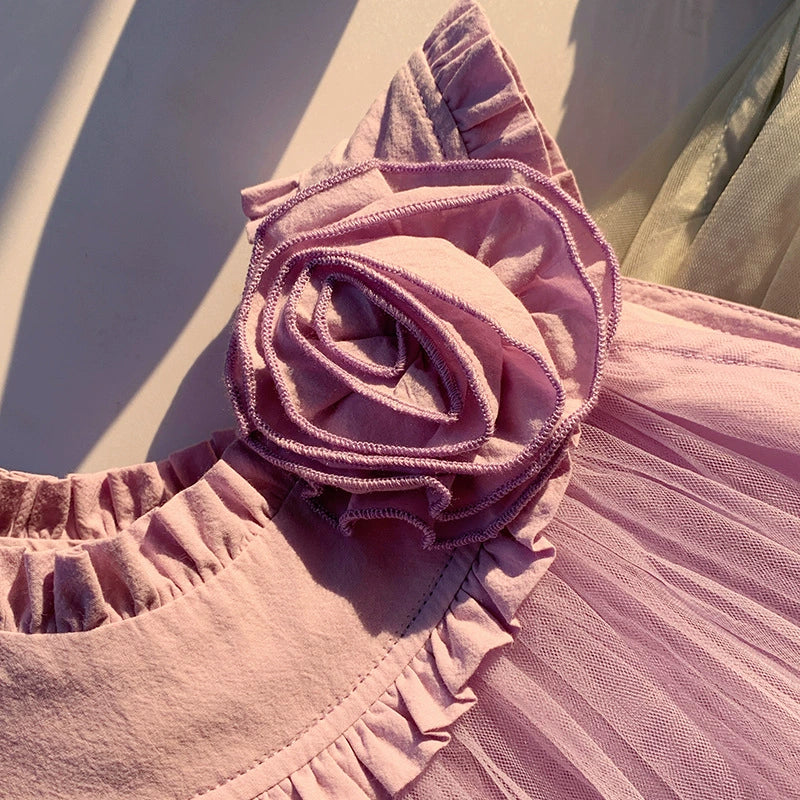 Summer Arrival Sleeveless Solid Color Tulle Dress for Stylish Girls, MyKids-USA®, Baby & Toddler Dresses, MyKids-USA - - - - - - -