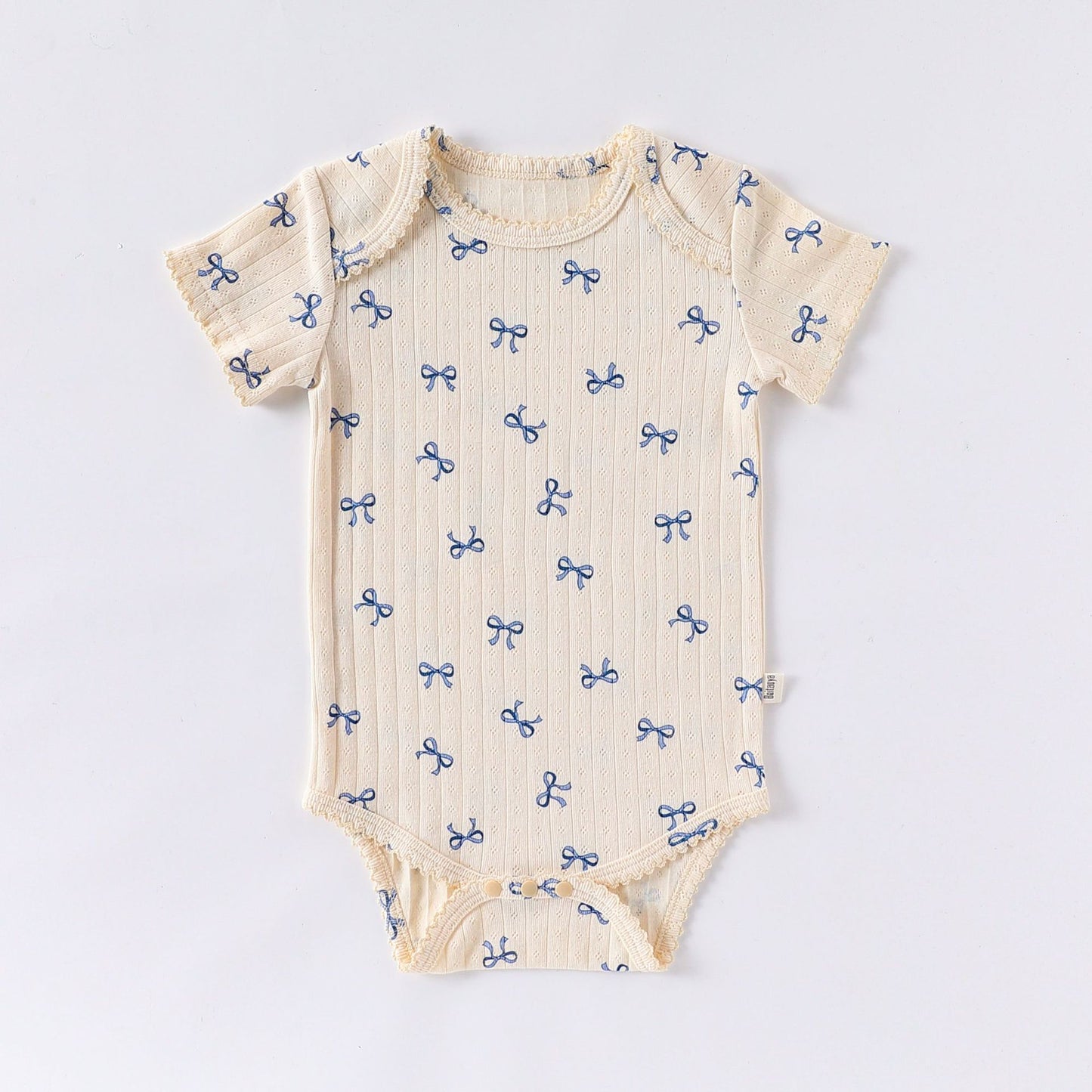 Summer Arrival Baby Girls Crew Neck Short Sleeves Heart Pattern Onesies Bodysuits, MyKids-USA®, Baby One-Pieces, MyKids-USA - Size/Age - 66 (3-6M) - Color - White - - - TR2503201347-C