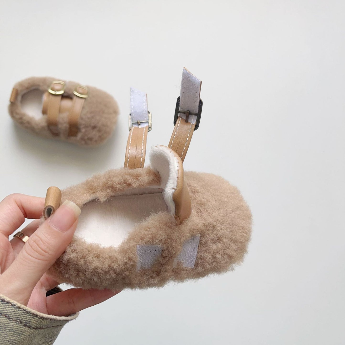 Winter Baby Girl Fashion Solid Color Fluffy Warm Toddler Soft-Sole Anti-slip Walking Shoes, MyKids-USA®, First Steps & Crawlers, MyKids-USA - - - - - - -