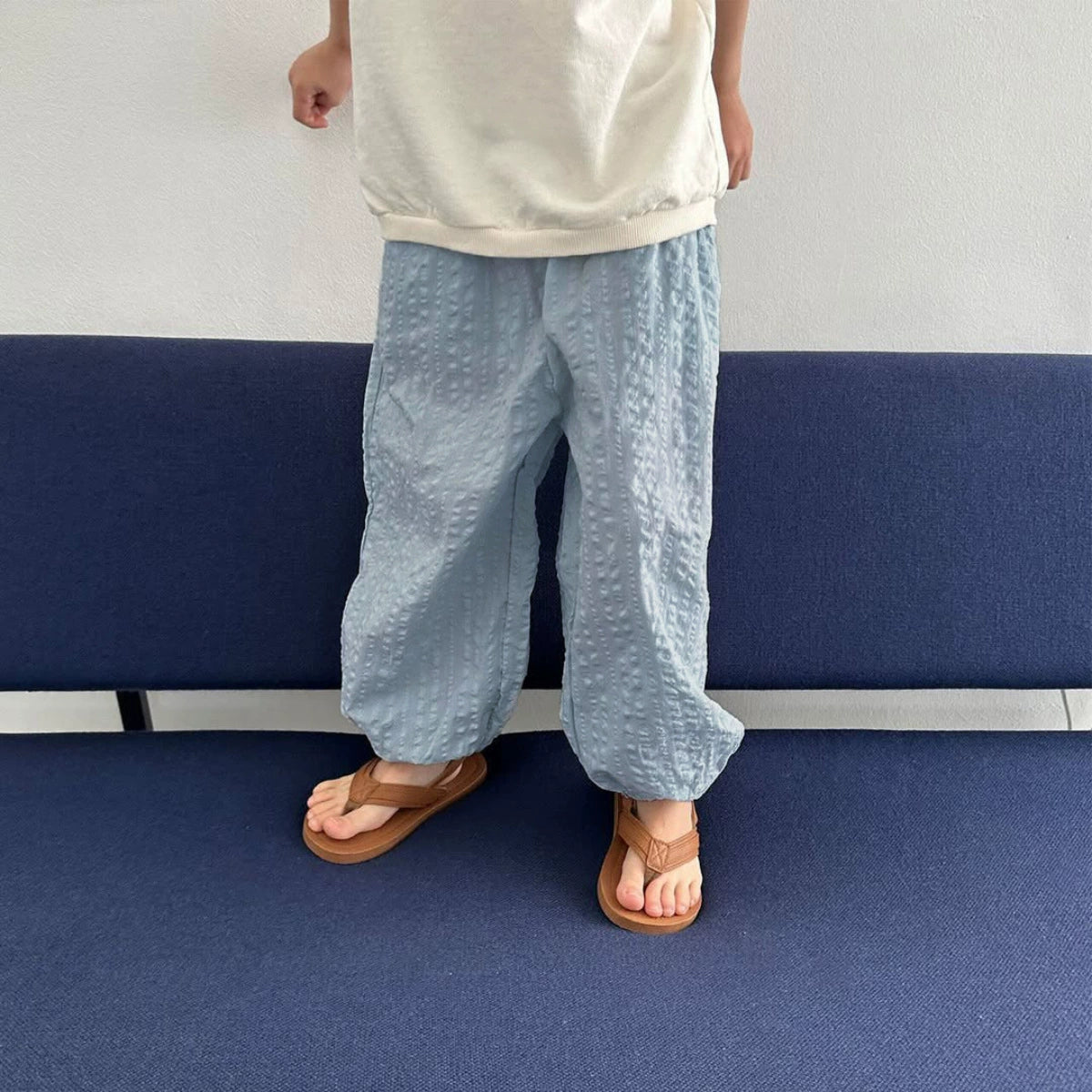 Summer Arrival Baby Unisex Casual Style Plain Jacquard Pattern Pants, MyKids-USA®, Trousers, MyKids-USA - - - - - - -