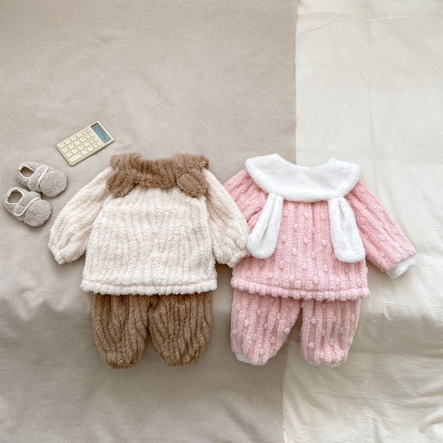 Winter Hot Selling Baby Cute Rabbits Pattern Fleece Thickened Top and Trousers Sets Pajamas, MyKids-USA®, Baby & Toddler Outfits, MyKids-USA - - - - - - -