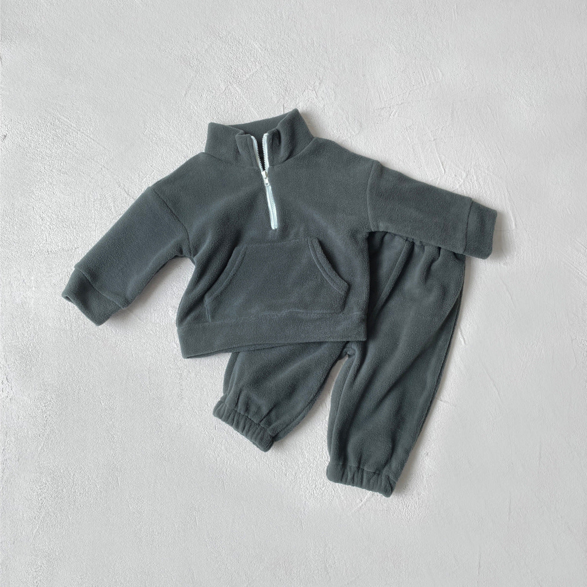 Winter and Spring Baby Kids Unisex Long Sleeves Casual Solid Color Pullover and Pants Clothing Set, MyKids-USA®, Baby & Toddler Outfits, MyKids-USA - Size/Age - 73 (6-9M) - Color - Grey - - - TR2601222148-C.