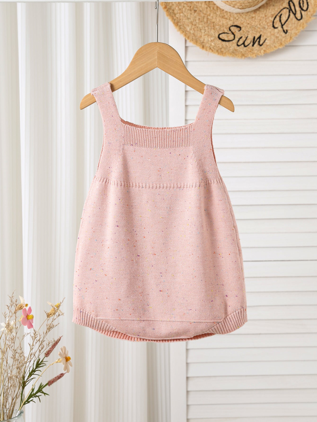 Spring and Autumn Arrival Baby Girls Cute Heart Pattern Sleeveless Strap Knitted Onesies, MyKids-USA®, Baby One-Pieces, MyKids-USA - - - - - - -