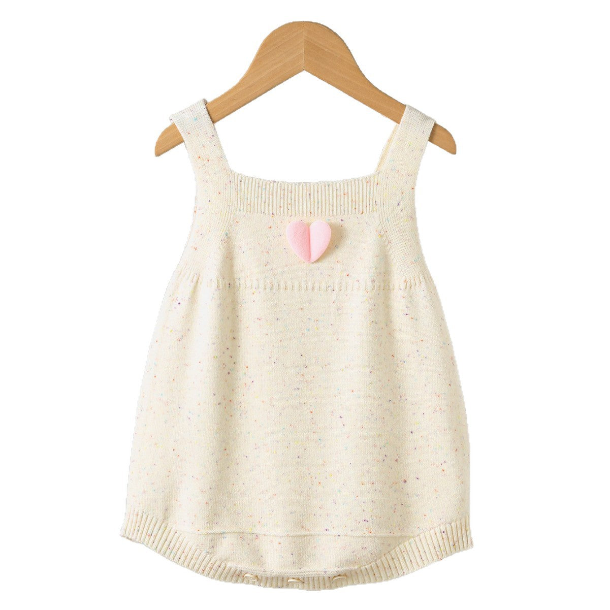 Autumn Arrival Baby Girls Cute Dots and Heart Pattern Sleeveless Strap Onesies, MyKids-USA®, Baby One-Pieces, MyKids-USA - - - - - - -