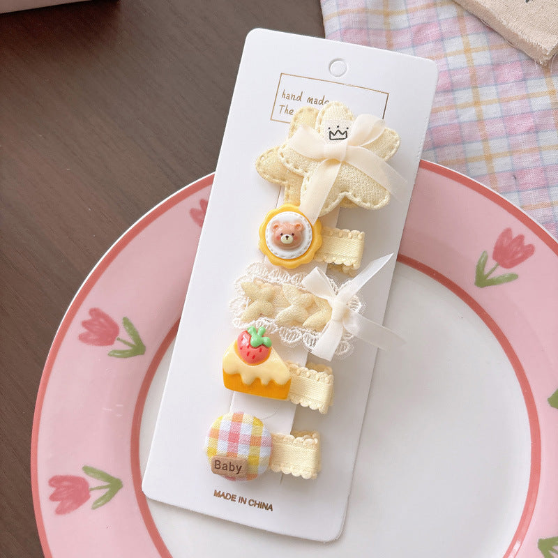 Cute Cartoon Pattern Hair Clips, MyKids-USA®, Hair Pins, Claws & Clips, MyKids-USA - Size/Age - Average Size (0-12Y) - Color - Yellow - - - TR2604161439-L.