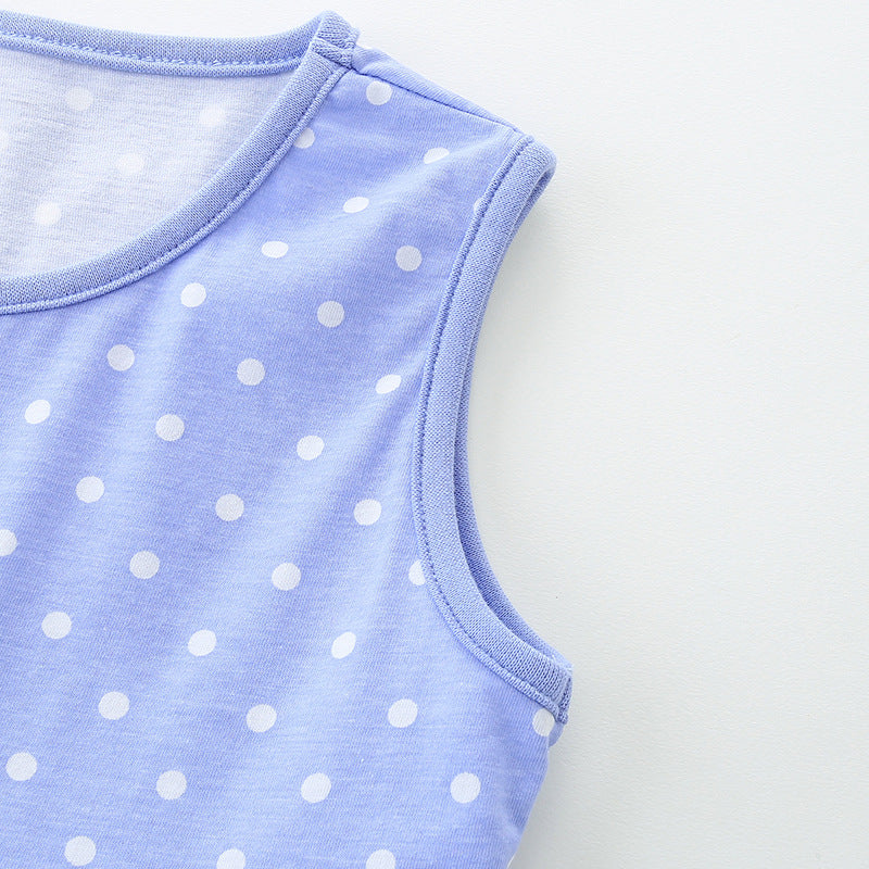 Summer Pure Cotton Animals and Flowers Pattern Sleeveless Dress for Stylish Girls, MyKids-USA®, Baby & Toddler Dresses, MyKids-USA - - - - - - -