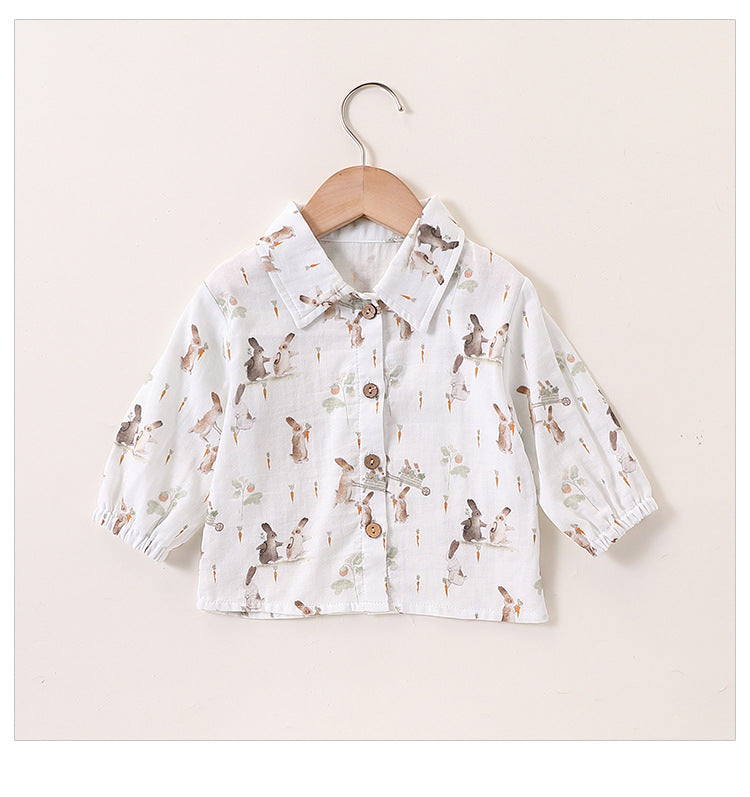 Spring Baby Kids Unisex Cartoon Rabbits Pattern Long Sleeves Onesies and Top Shirt – Sister Matching Set, MyKids-USA®, Baby One-Pieces, MyKids-USA - Size/Age - 66 (3-6M) - Color - Apricot - - - TR2410171639-A