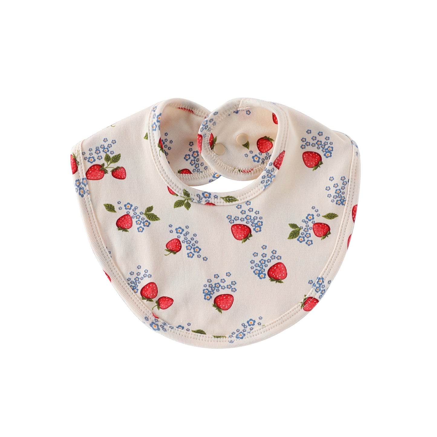 Simple Fruits Pattern Cotton Bib, MyKids-USA®, Bibs, MyKids-USA - Size/Age - S (1-3Y) - Color - Apricot - - - TR25030181448-A.