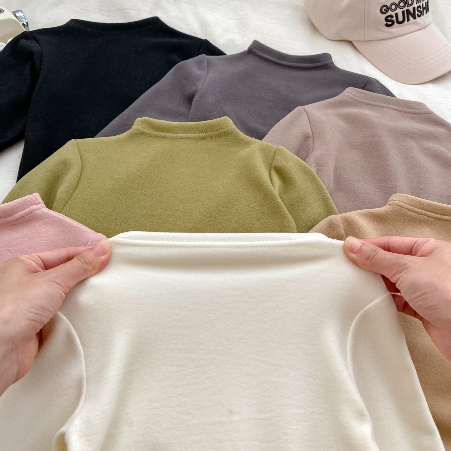 Autumn Baby Kids Unisex Plain Long Sleeves Turtle Neck Cozy Fleece Base Layer Top, MyKids-USA®, Baby & Toddler Outerwear, MyKids-USA - - - - - - -