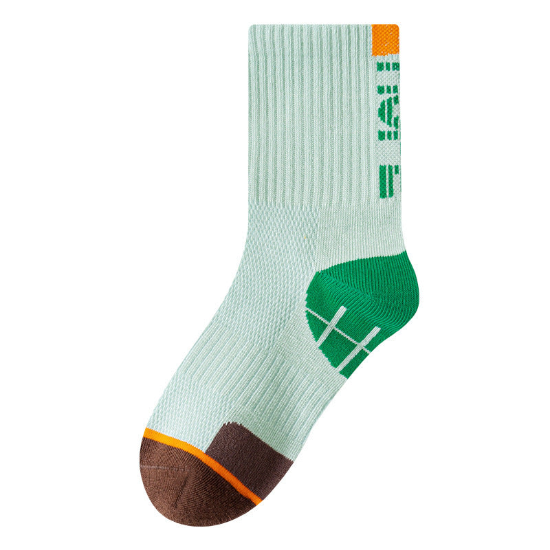 Summer and Spring Kids Boys Breathable Casual Letters and Striped Pattern Socks 5-Pair Set, MyKids-USA®, Baby & Toddler Socks & Tights, MyKids-USA - - - - - - - .