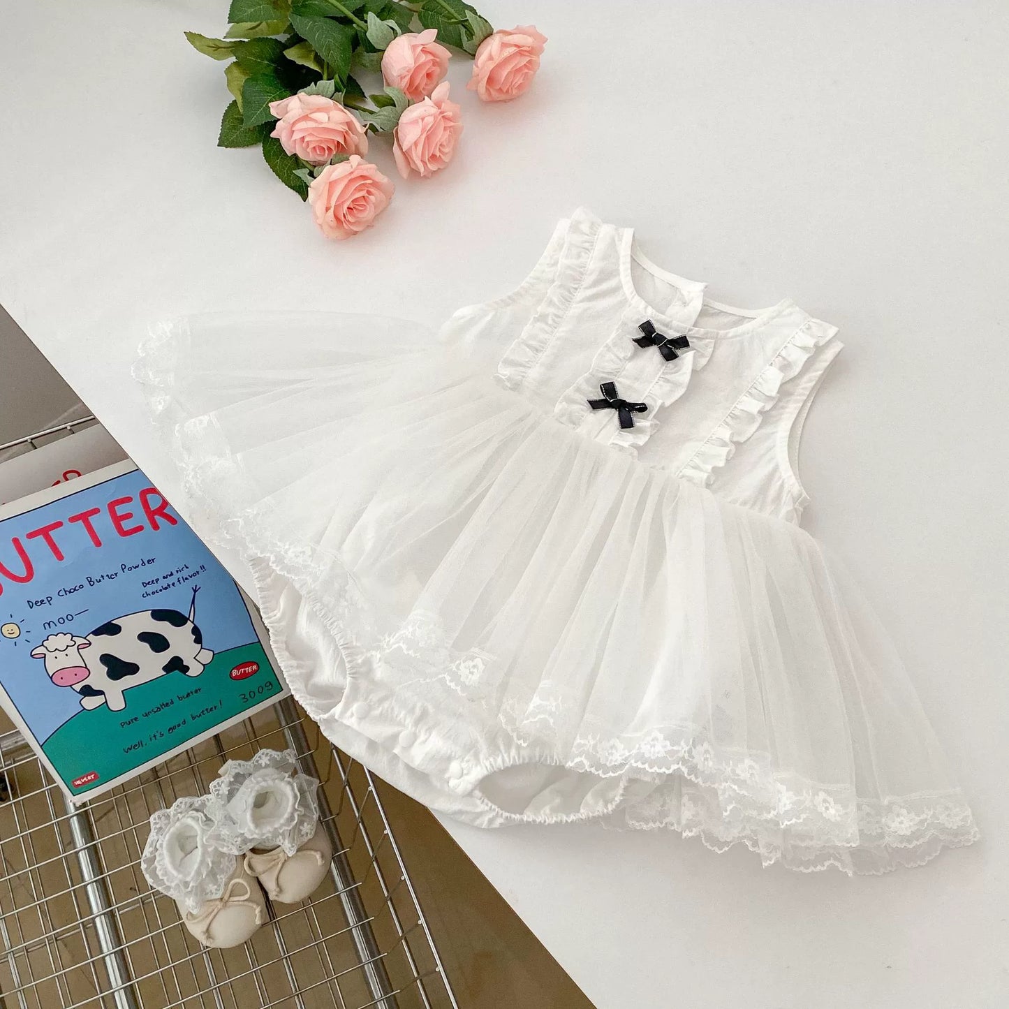 Summer Arrival Baby Girls Cute Sleeveless Solid Color Lace Patchwork Onesies, MyKids-USA®, Baby One-Pieces, MyKids-USA - - - - - - -