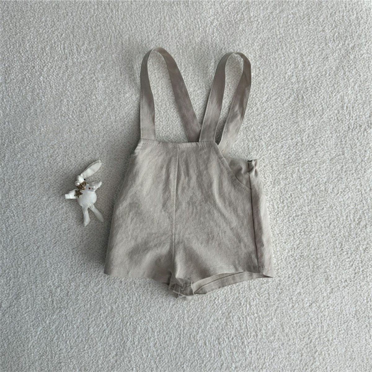 Summer Hot Selling Baby Kids Unisex Sleeveless Solid Color Overalls, MyKids-USA®, Baby One-Pieces, MyKids-USA - Size/Age - 73 (6-9M) - Color - Beige - - - TR2505232200-B